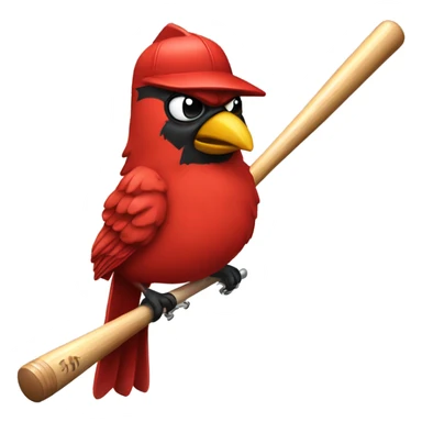 Cardinal on a baseball bat sticker