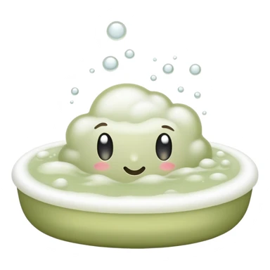 Pale olive bath foam sticker
