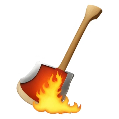 Axe on fire with sunglasses  sticker