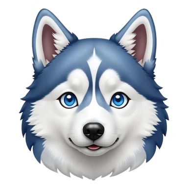 Black and white husky with blue eyes sticker