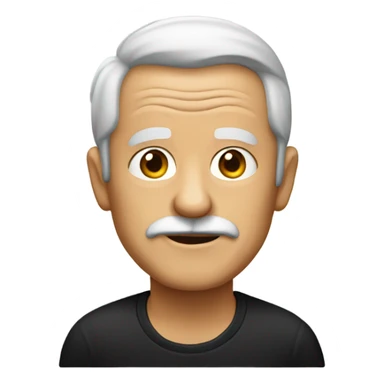 old man in black shirt sticker