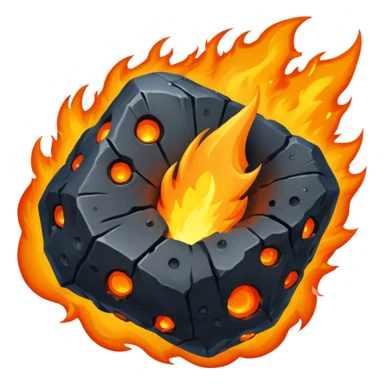asteroid on fire sticker