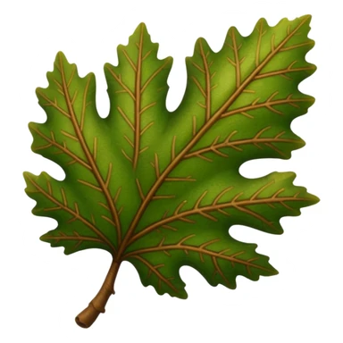 Oak leaf with acorn sticker