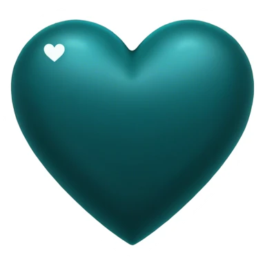 Dark teal heart sticker