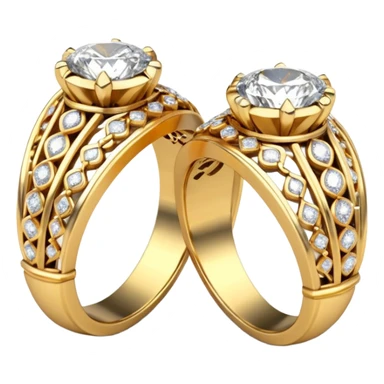 two ndian engagements rings next to each other sticker