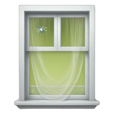mosquito net in window sticker
