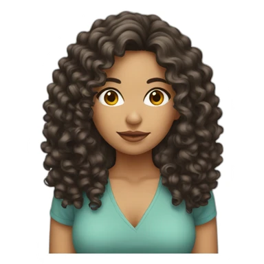 Latina photographer long curly hair sticker