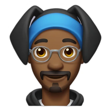 Snoop Dogg with cat ears sticker