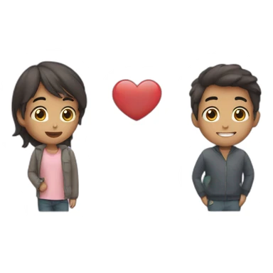 A boy saying I love you🩵 to a girl sticker