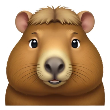cinematic-noble-capybara-portrait-emoji,-poised-and-serene,-with-a-robust,-rounded-build-covered-in-soft,-earthy-fur-and-gentle,-wise-eyes,-simplified-yet-sharp-and-sophisticated-features,-highly-detailed,-glowing-with-a-warm,-natural-glow -simplified-yet-realistic head tilted confidently staring at the camera in a comical way sticker