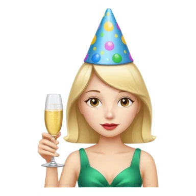 Girl at a party sticker