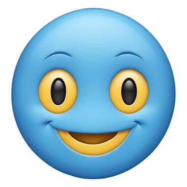 happy smiliee with blue color sticker