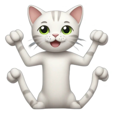 cat with many arms sticker