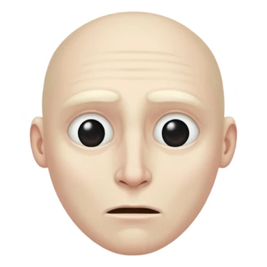 volto magro e di carnagione pallida senza il naso sticker