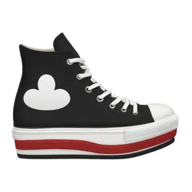 Black platform converse platform shoes sticker