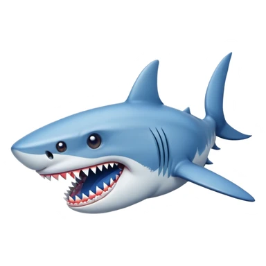 A Shark with blue shoes  sticker