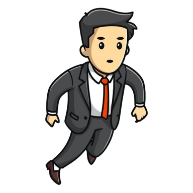 Person in fancy clothes sneaking into wedding party sticker