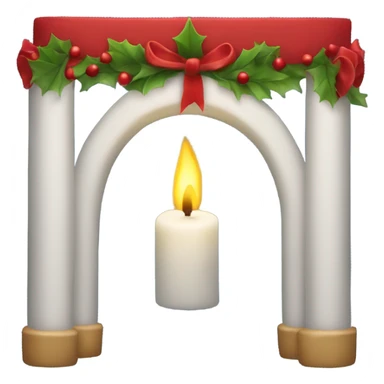 Red Christmas candle arch   sticker