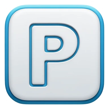 P N P Letters in modern font sticker