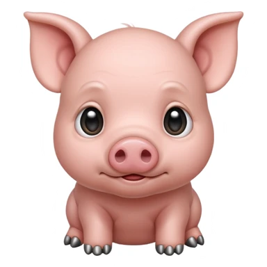 gray baby pig sticker