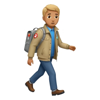 emergency exit , but only the guy walking sticker