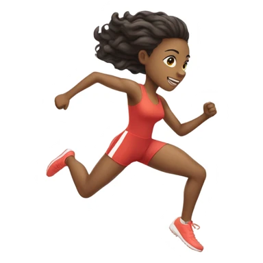 Light skin sprinting, girl sticker