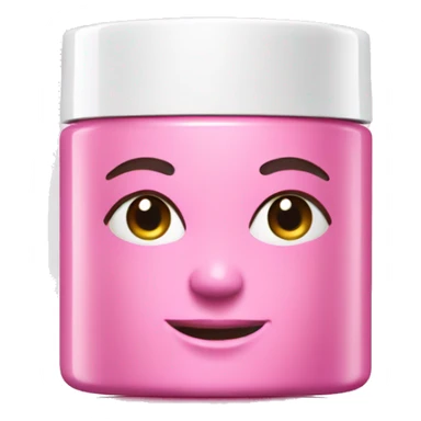 Pink face cream product sticker