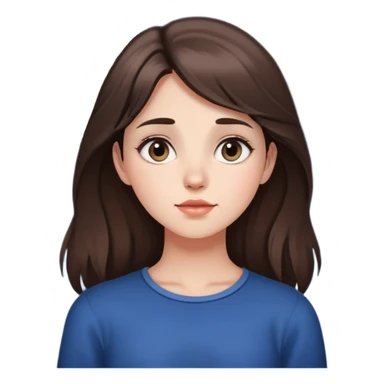 Brunette girl looking at the moon sticker