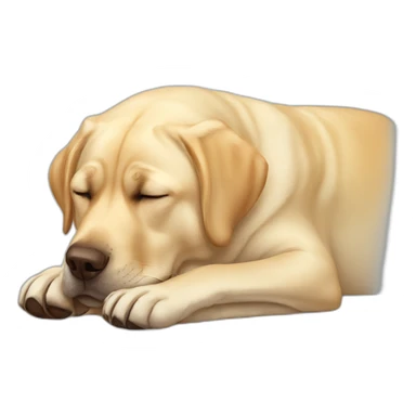 sleeping labrador sticker