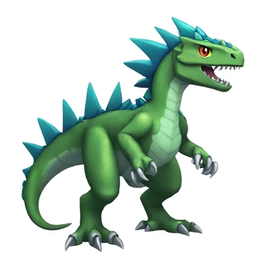  Cool Edgy Digimon-Fakemon-Dinosaur-Dragon with edgy markings full body sticker