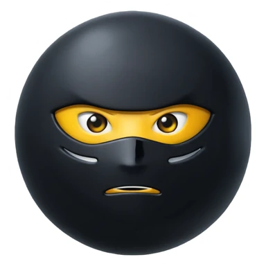 Black Limbless Ninja ball sphere sticker