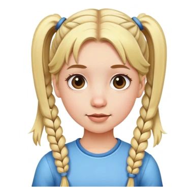 blonde girl with pigtails sticker