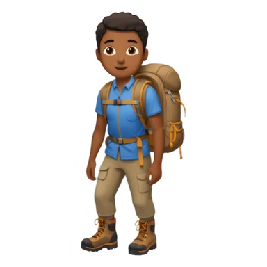 backpacked mountain black people sticker