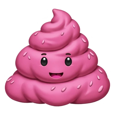 Pink 💩 realistic sticker