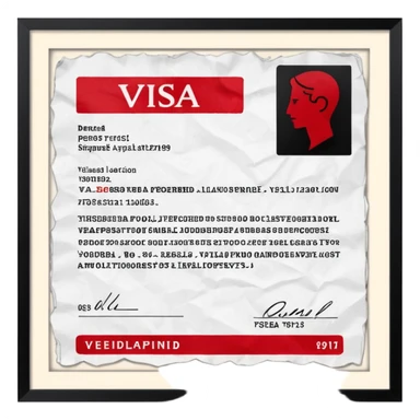 visa de turista denegada sticker