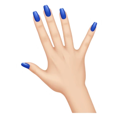 a woman's hand with blue nails is a like gesture sticker
