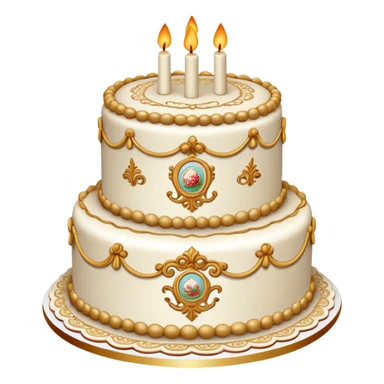 Vintage Cake Lambeth Decoration sticker