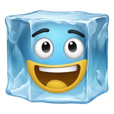 Mailman head in an ice cube sticker