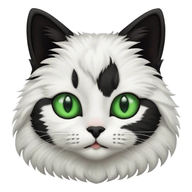 cat white and black  sticker