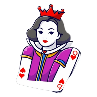 Queen of Hearts from Alice in Wonderland sticker