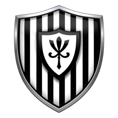 Football club  SV Angers logo, black and white striped shield with 1919 year, sports team emblem sticker