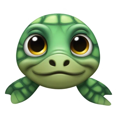 Frowning Sad sea turtle  sticker
