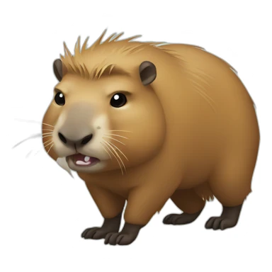 angry capybara sticker