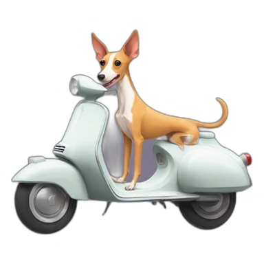 podenco on vespa sticker