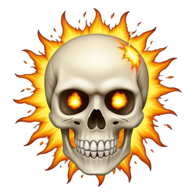 Tête de mort qui explose  sticker