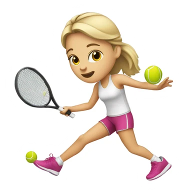 workout white girl playing tennis sticker