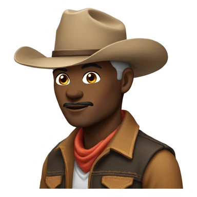 Cowboy with lifted eyebrow ￼ sticker