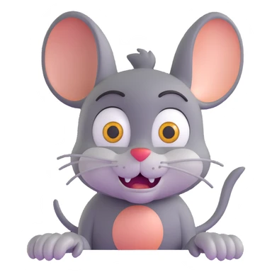 Jerry from Tom and Jerry cartoon waking up startled with wide eyes sticker