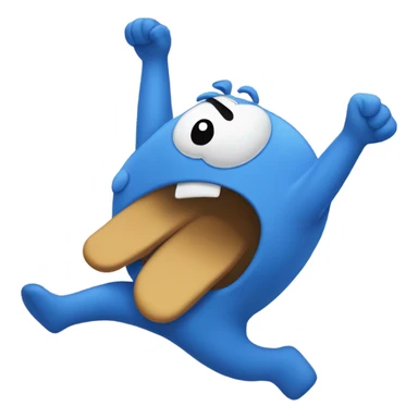 Bluey doing a backflip sticker