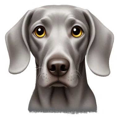 Weimaraner with bow on head sticker